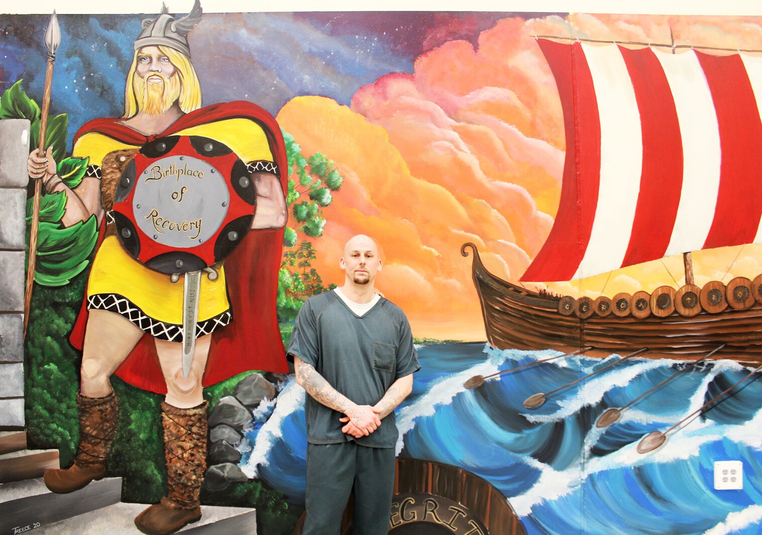 Douglas County inmate paints elaborate murals inside jail Alexandria